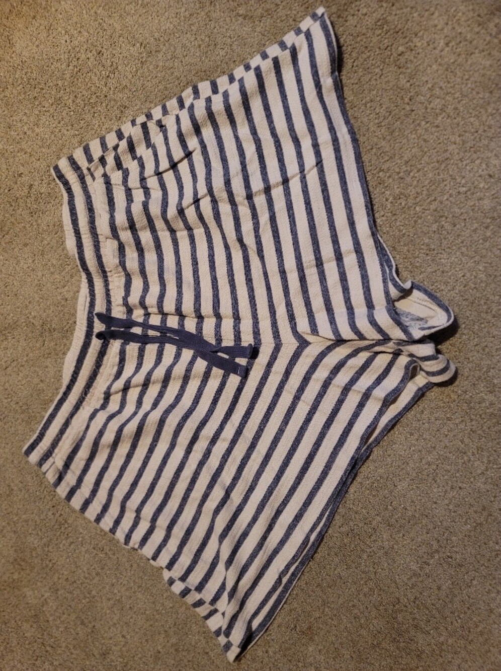 Old Navy Navy and White Striped Circle Skirt